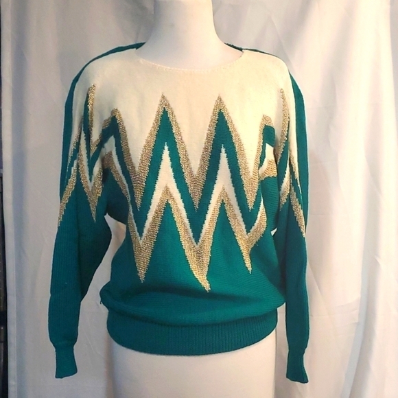 Vintage Bold Print Retro Sweater M - Picture 5 of 12